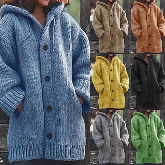 2020 Button Down Hooded Knitted Cardigan 👚 50% OFF NOW! 👚
