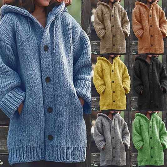 2020 Button Down Hooded Knitted Cardigan 👚 50% OFF NOW! 👚